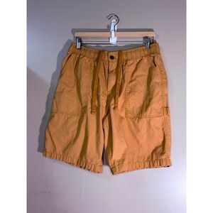 George Mens Cargo Utility Shorts Mustard Yellow Cotton Canvas Size M GRS43140